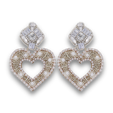 Fire hearts earrings