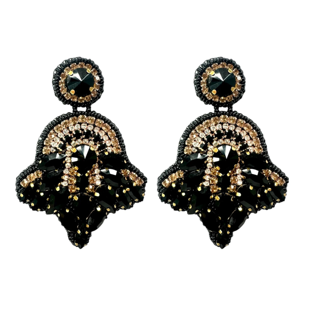 Black gold earrings