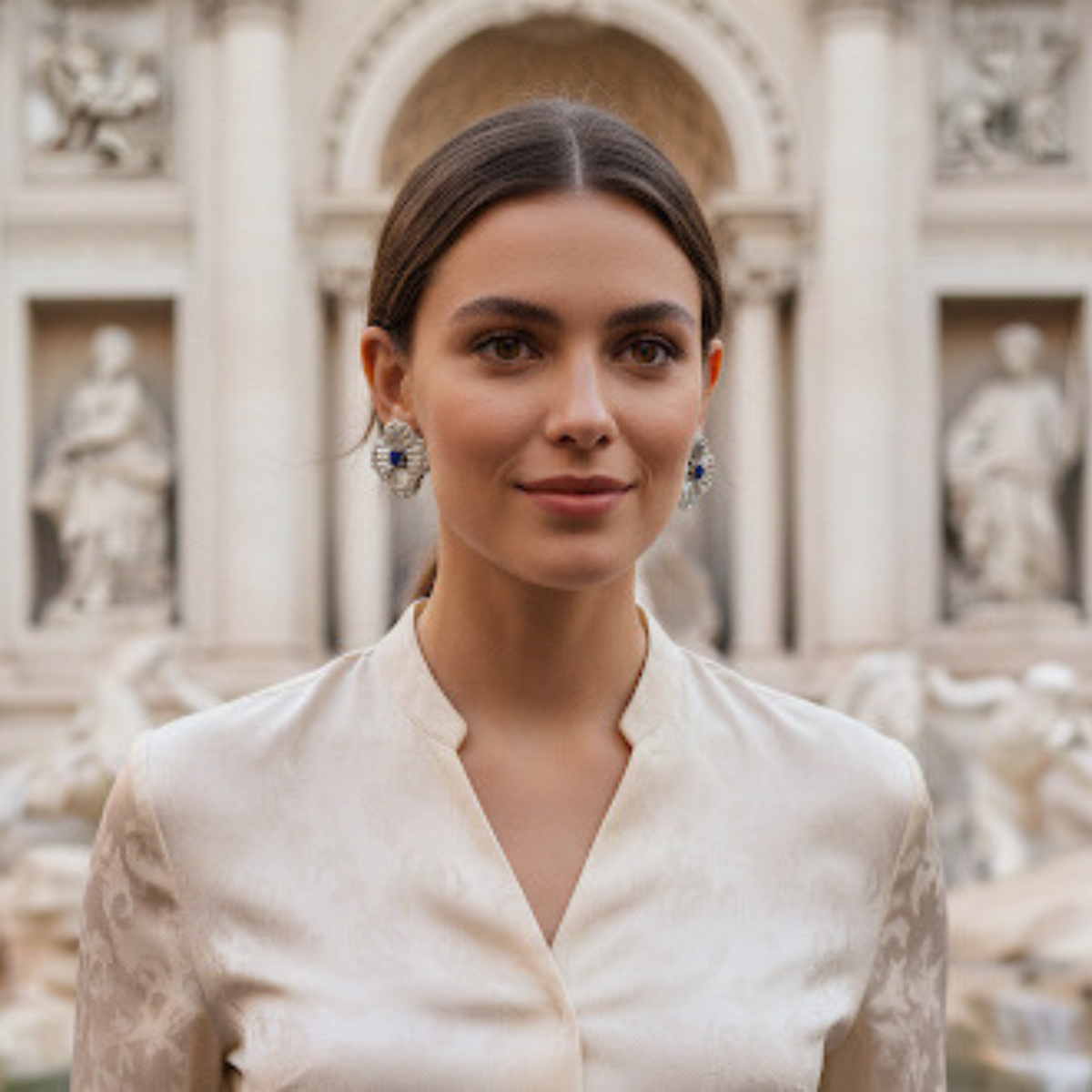 Baguette Emerald studs