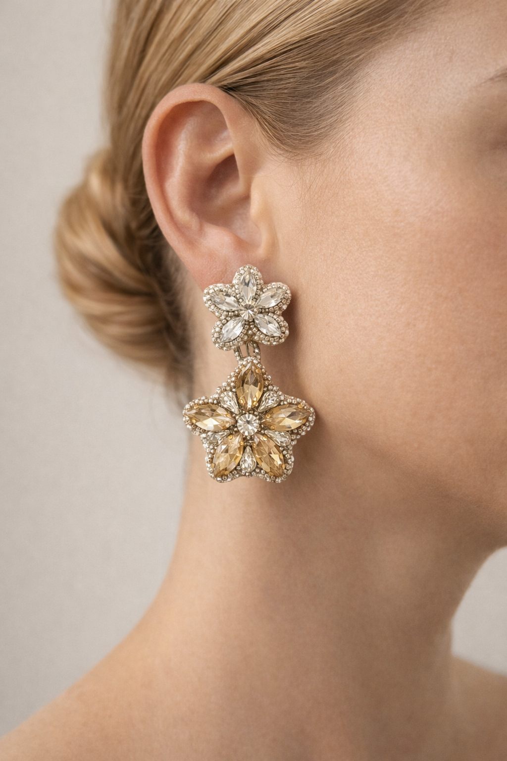 Golden stars earrings